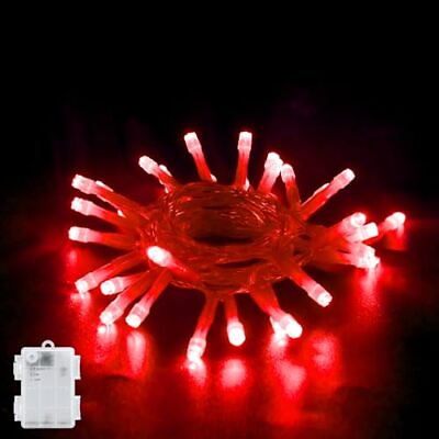 #ad Fairy Lights Outdoor Waterfroof 10ft 30 LED Valentine#x27;s Day String Lights Red $17.70