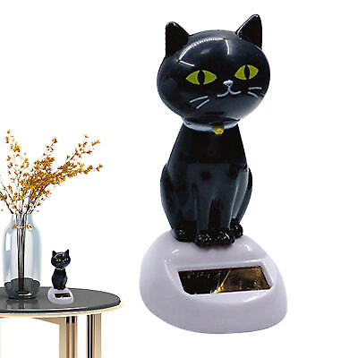 #ad New Powered Solar Toy Doll Shaking Head Cat Dancing Cat Figure Bobble Head Doll $8.78