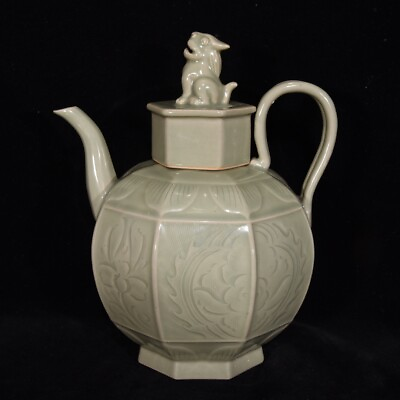 #ad 9“ China ancient Tang dynasty ceramic kiln in Zhejiang Floral pattern square pot $408.00