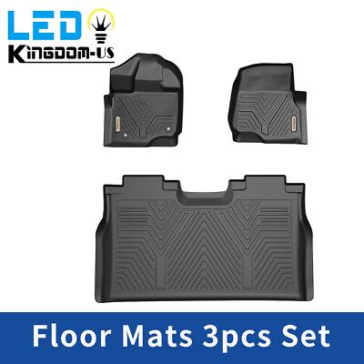All Weather Floor Liners Mats for 2015 2022 Ford F 150 Super Crew Cab Black TPE $86.24