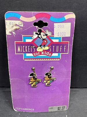 #ad Vtg. Mickey#x27;s Stuff for Kids Enamel Mickey Post Earrings Disney $8.49
