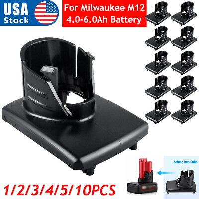 #ad 1 10PCS Battery Plastic Case Top Shell Replacement for Milwaukee M12 48 11 2411 $37.98