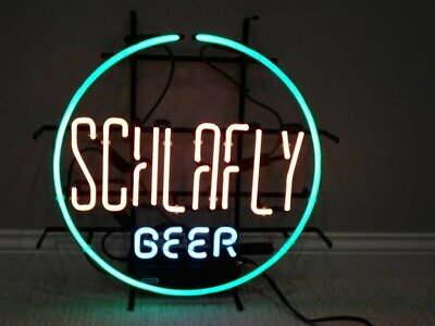 #ad New Schlafly Beer Neon Light Sign 24quot;x24quot; Lamp Poster Real Glass Beer Bar $210.81