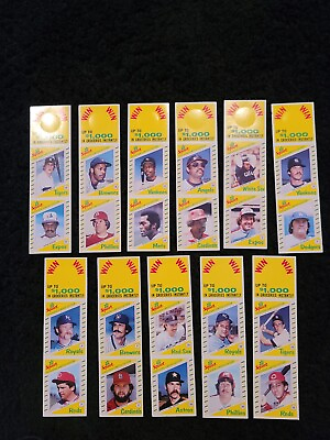 #ad Squirt Exclusive Baseball Card Lot 11 Full Cards Squirt Soda Promo 1982 Vintage $30.00