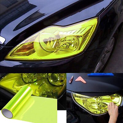 #ad Car Film Tint Headlight Taillight Wrap Cover Film Sticker Cover Car Styling $40.99