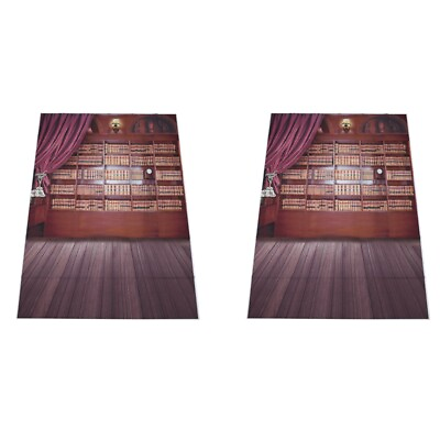#ad 2X Vintage Library Floor Photography Backdrops Photo Props2974 AU $40.99