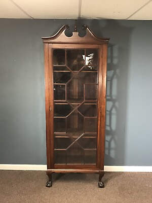 #ad Antique Mahogany Chippendale Display Cabinet $1450.00