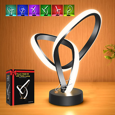#ad Modern Table Lamps RGB Desk Lamp 10#x27;#x27; for Living Room 3 Way Dimmable Bedroom Lam $57.99