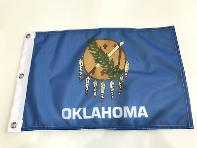 #ad 12x18 12quot;x18quot; State of Oklahoma Sleeve Flag Boat Car Garden On Sale20 $8.08