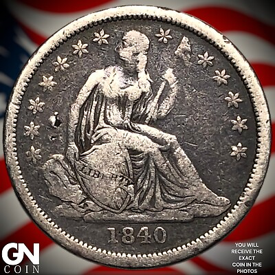 #ad 1840 Seated Liberty Dime Y1583 $39.00