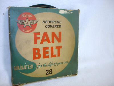 #ad Vintage NOS 50s Flying A Tidewater Co. Gas Service Station Fan Belt # 28 $60.00