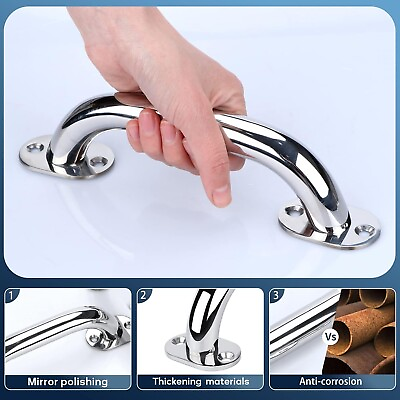 #ad Stainless Steel Polished Boat Grab Handle 9quot; Round Marine Handrail Multipurpose $19.99