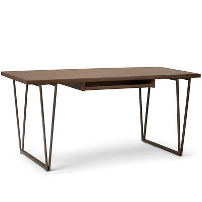 #ad Ryder Solid Wood Desk in Natural Aged Brown $417.05