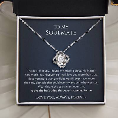 #ad I Love You Soulmate Necklace Soulmate Gift Soulmate Jewelry Anniversary Gift $33.99