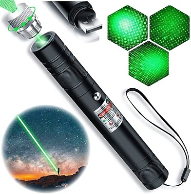 #ad Green Laser Pointer Tactical Laser Pointers with USB Charging 2000m Long Range $10.99