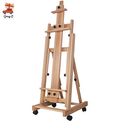 #ad 56 to 91quot; Adjustable Large Movable Artist Studio Easel Wooden Art Stand H Frame $155.00