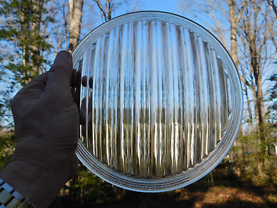 #ad Antique Headlight Glass Lens Unique 11698 8 3 8 DIA 70 degree Spreading Roundel $259.99