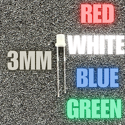 #ad 12 Volt Red Green Blue White 3mm LED for GM Dash Switches Bulb Replacements 12pc $15.49