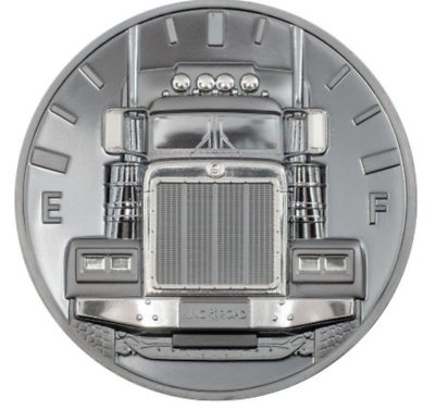 #ad 2022 King of the Road Truckers 2 oz .999 silver Black Proof OGP $175.00