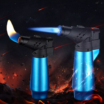 #ad Torch Lighter Butane Lighter with Fuel Window Jet Torch Windproof Cigar Lighter $7.99