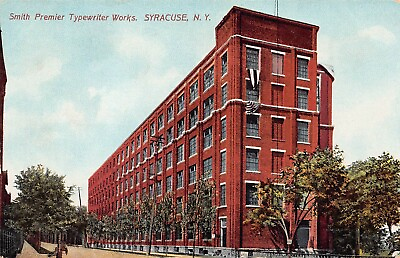 #ad Syracuse NY Smith Premier Typewriter Corona Antique Factory Vtg Postcard C28 $115.00