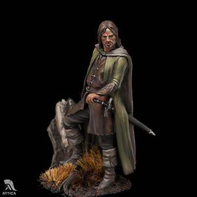 #ad Aragorn Ranger King 54mm Painted Miniature Tin Toy Soldier Art Level $307.95