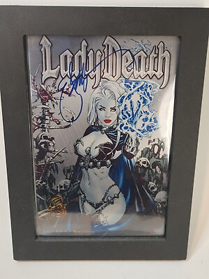 #ad lady death dragon wars 1 Metal Cover 62 69 Rare Signed EBAS $250.00