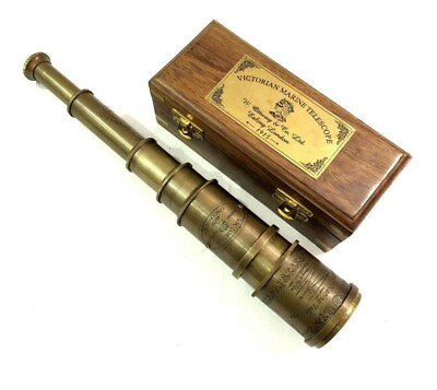 #ad Antique Gift Victorian Marine Telescop Brass Antique Marine London 1915 Vintage $299.99