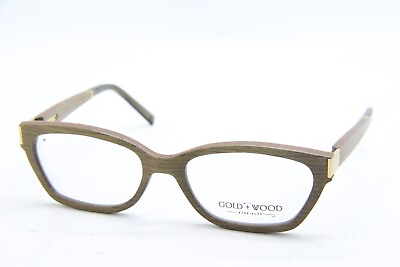 #ad NEW GOLD amp; WOOD B23.1 BROWN GOLD AUTHENTIC EYEGLASSES 52 17 $488.61