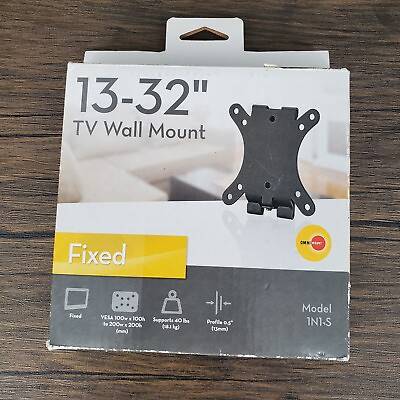 #ad Omnimount Model 1N1 S 13 32quot; TV Wall Mount Fixed Black Open Box $18.95