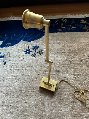 #ad Vintage 1980s Classic Brass Swing Arm Wall Portable Lamp Reading Light Sconce $35.99