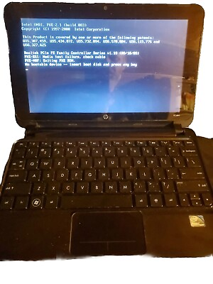 #ad HP Mini 210 1076NR 10.1in. Laptop with Power Cord No OS Or Hdd HardD Or Battery $25.00