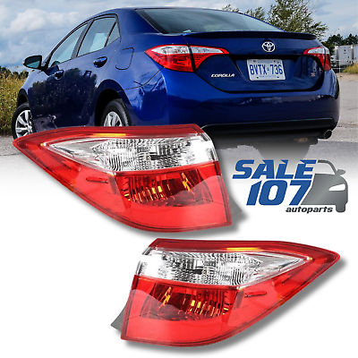 #ad For 2014 2016 Toyota Corolla Outer Side Tail Lights Lamps Signal Leftamp;Right $99.94