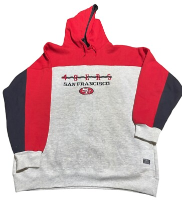 #ad Vintage Front Row by Salem San Francisco 49ers Hoodie Sweatshirt Sweater X Large $105.00