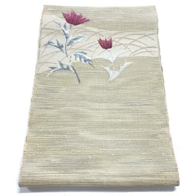 #ad Nagoya Obi Kimono V952 High Quality Pure Silk Summer Obi Nagoya $151.99