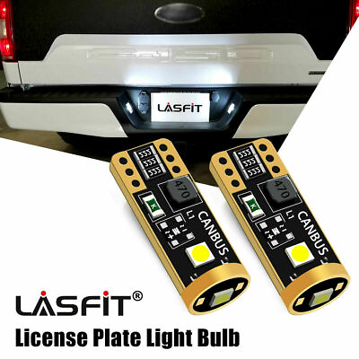 #ad #ad LASFIT T10 LED License Plate Light Bulbs 6000K Super Bright White 168 2825 194 $7.99
