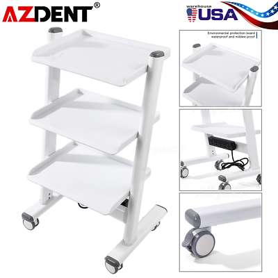 #ad Dental Mobile Medical Instrument Cart Rolling Trolley Equipped with Power Socket $147.19