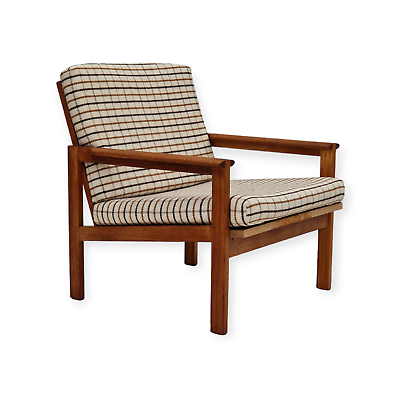 #ad 70s Danish design by Illum Wikkelsø model Capella armchair wood $1300.00