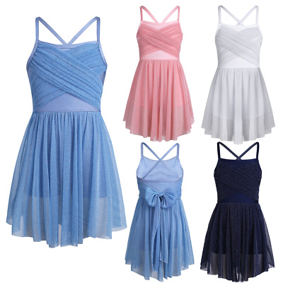 #ad Girls Lyrical Ballet Dance Dress Kids Leotard Tutu Skirt Dancewear Party Costume $10.02