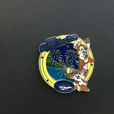 #ad DCL Happy New Year 2018 Chip and Dale Limited Edition 2000 Disney Pin 126445 $21.60