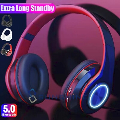 #ad Wireless Pro Gaming Headset Mic Headphones for iPhone iPad Laptop PC Microphone $19.77
