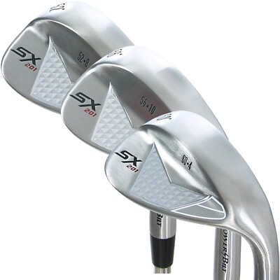 #ad PowerBilt Golf SX 201 3 Piece Wedge Set: 52* GW 56* SW 60* LW Steel Shafts $64.00