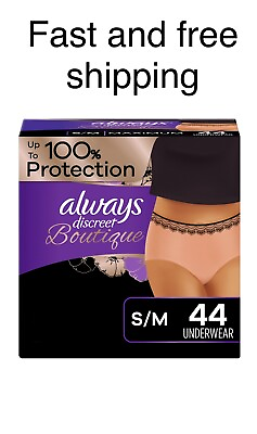 #ad Always Discreet Boutique Underwear Adult Incontinence Maximum S M Counts44 $66.00