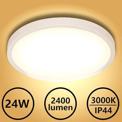 #ad 24W LED Panel Ceiling Light Ultra Thin Home Fixture Bedroom Kitchen 3000K Lamp $15.99