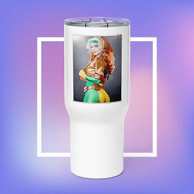 #ad Travel mug with a handle $28.00