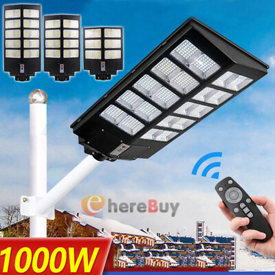 #ad 1000W LED Solar Wall lights Motion Sensor Outdoor Garden Security Lamp 3 Modes $119.65