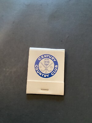 #ad Vintage Century Country Club Purchase New York Advertising Matchbook $29.95