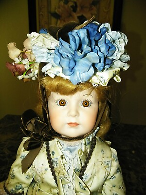 #ad Porcelain Doll Jointed Shader Doll Spring Stroll She stand#x27;s 20quot; in length $80.00