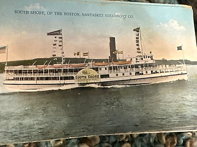 #ad South Shore Nantasket Massachusetts Postcard Antique Boston $6.95