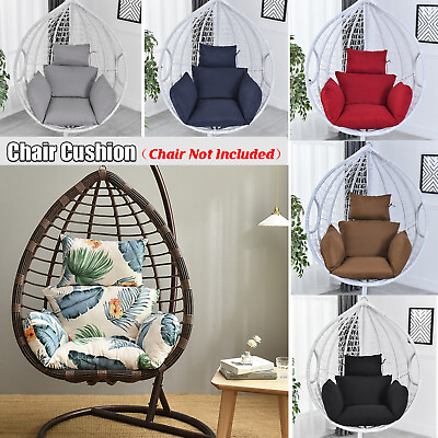 #ad Soft Hanging Egg Swing Seat Chair Cushion Pad Garden Patio Thick Hammock Pillow $34.19